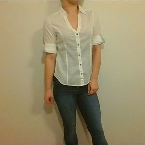 American Rag White Button Down Top